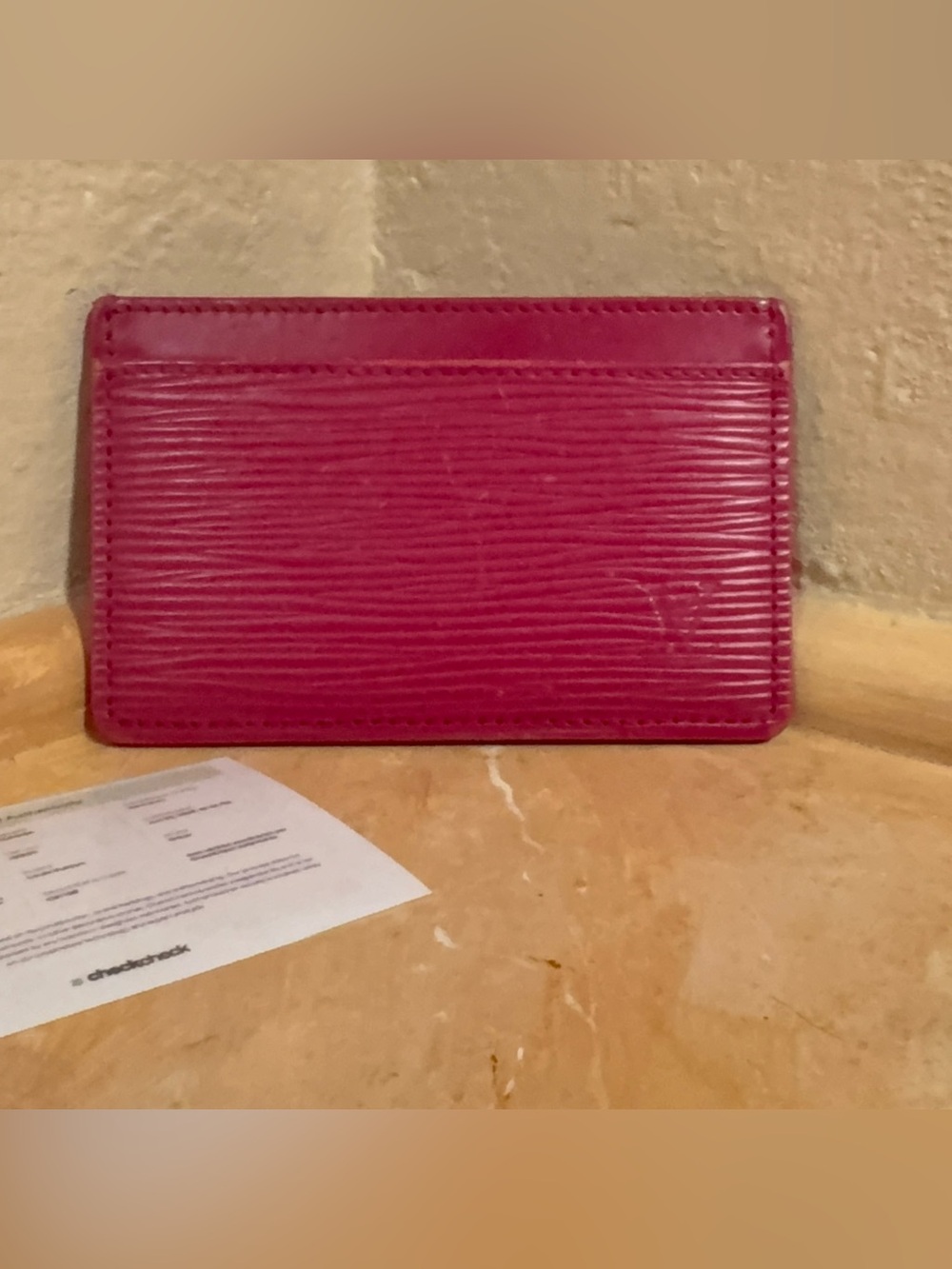 Louis Vuitton Red Epi Leather Card Holder